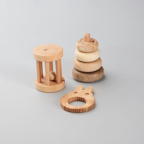 Baby wooden set focuses on fine motor skills development