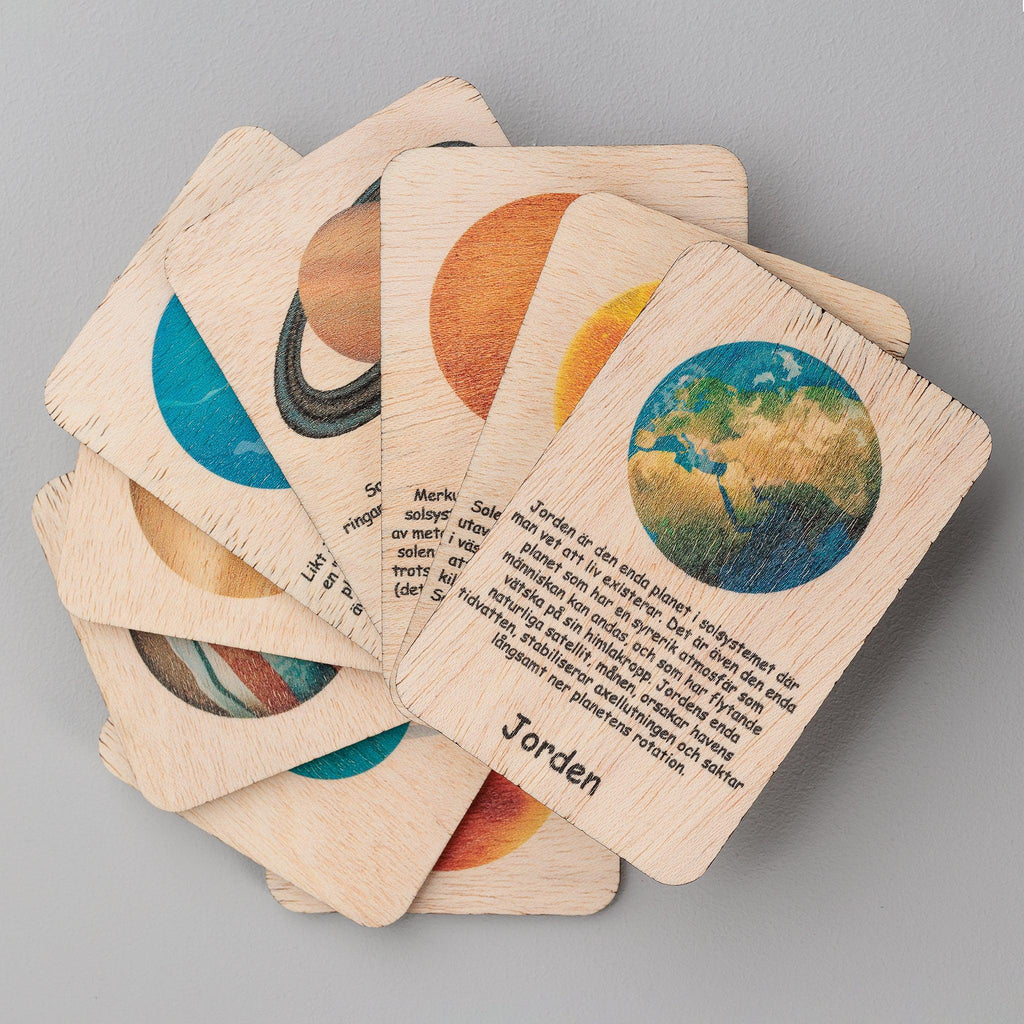Educational Space cards ( In Swedish) - montessori leksaker