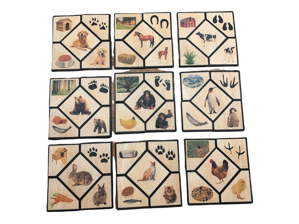 Educational Puzzle animals - montessori leksaker