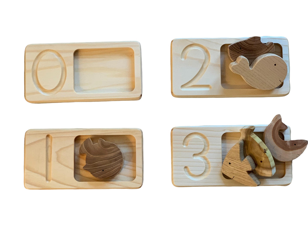 Educational Number tray Montessori 1-9 - montessori leksaker