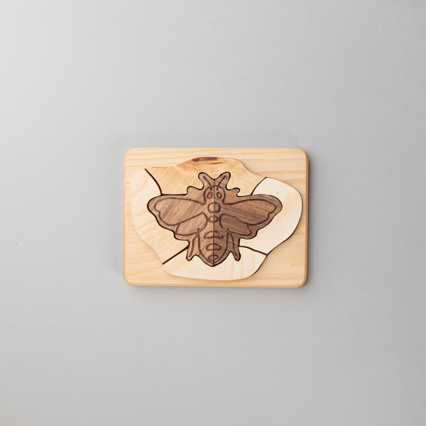 Bee handmade wooden puzzle - montessori leksaker