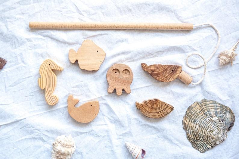 Wooden Toy Magnetic Fishing Game 6 fish – ingrid´s toys