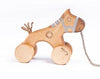 Pull toy blue horse - montessori leksaker