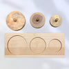 Baby wooden 3 circles puzzle - montessori leksaker